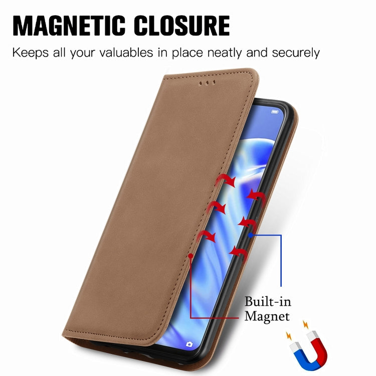 Retro Skin Feel Business Magnetic Horizontal Flip Leather Case With Holder & Card Slots & Wallet & Photo Frame For OPPO  F15