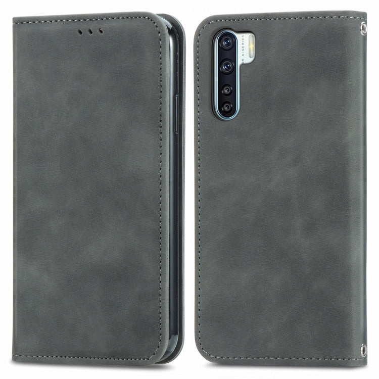 Retro Skin Feel Business Magnetic Horizontal Flip Leather Case With Holder & Card Slots & Wallet & Photo Frame For OPPO  F15