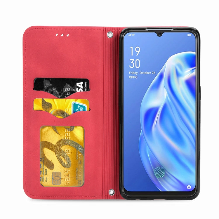 Retro Skin Feel Business Magnetic Horizontal Flip Leather Case With Holder & Card Slots & Wallet & Photo Frame For OPPO  F15