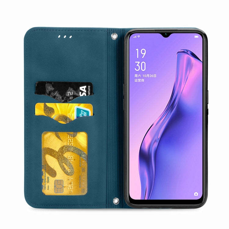 Retro Skin Feel Business Magnetic Horizontal Flip Leather Case With Holder & Card Slots & Wallet & Photo Frame For OPPO A8