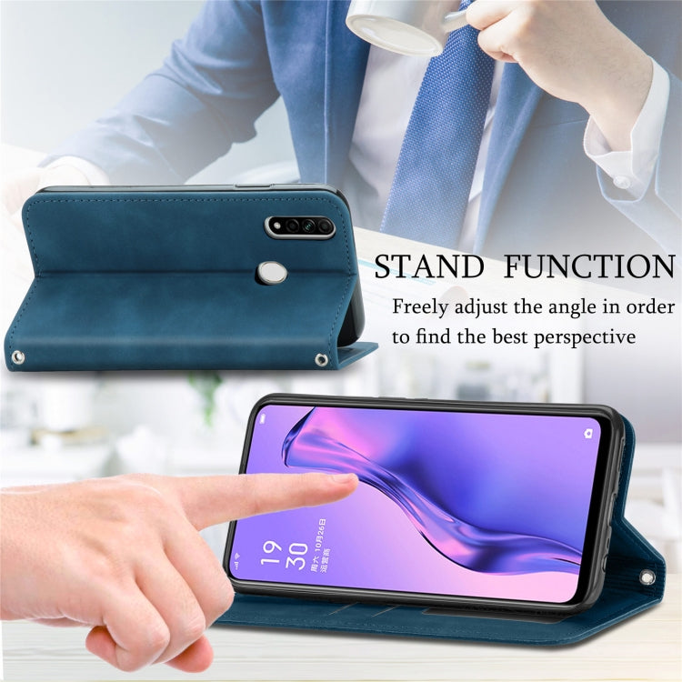 Retro Skin Feel Business Magnetic Horizontal Flip Leather Case With Holder & Card Slots & Wallet & Photo Frame For OPPO A8