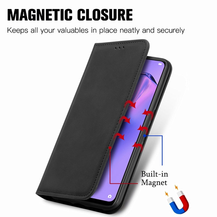 Retro Skin Feel Business Magnetic Horizontal Flip Leather Case With Holder & Card Slots & Wallet & Photo Frame For OPPO A8