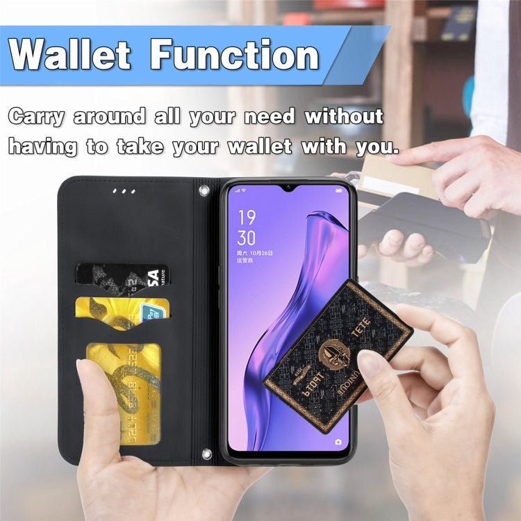 Retro Skin Feel Business Magnetic Horizontal Flip Leather Case With Holder & Card Slots & Wallet & Photo Frame For OPPO A8