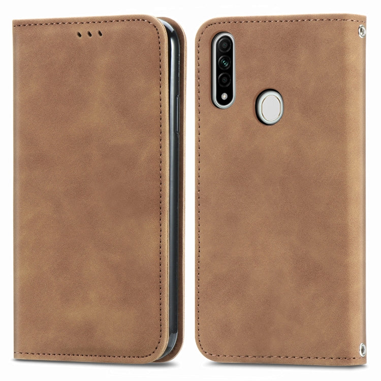 Retro Skin Feel Business Magnetic Horizontal Flip Leather Case With Holder & Card Slots & Wallet & Photo Frame For OPPO A8
