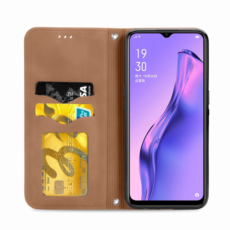Retro Skin Feel Business Magnetic Horizontal Flip Leather Case With Holder & Card Slots & Wallet & Photo Frame For OPPO A8