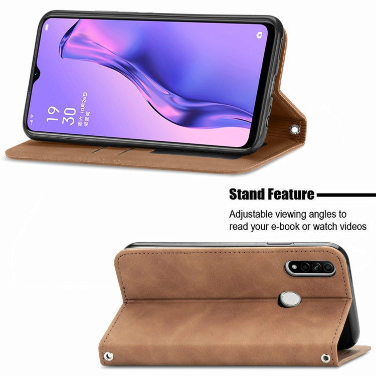 Retro Skin Feel Business Magnetic Horizontal Flip Leather Case With Holder & Card Slots & Wallet & Photo Frame For OPPO A8