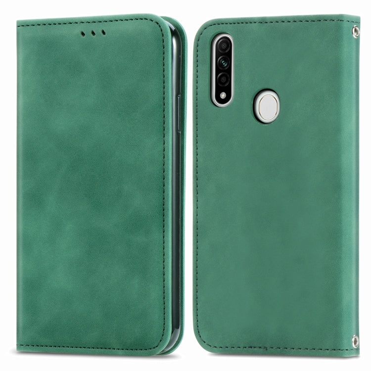 Retro Skin Feel Business Magnetic Horizontal Flip Leather Case With Holder & Card Slots & Wallet & Photo Frame For OPPO A8