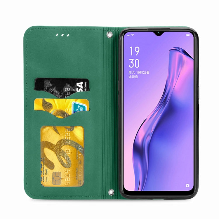 Retro Skin Feel Business Magnetic Horizontal Flip Leather Case With Holder & Card Slots & Wallet & Photo Frame For OPPO A8