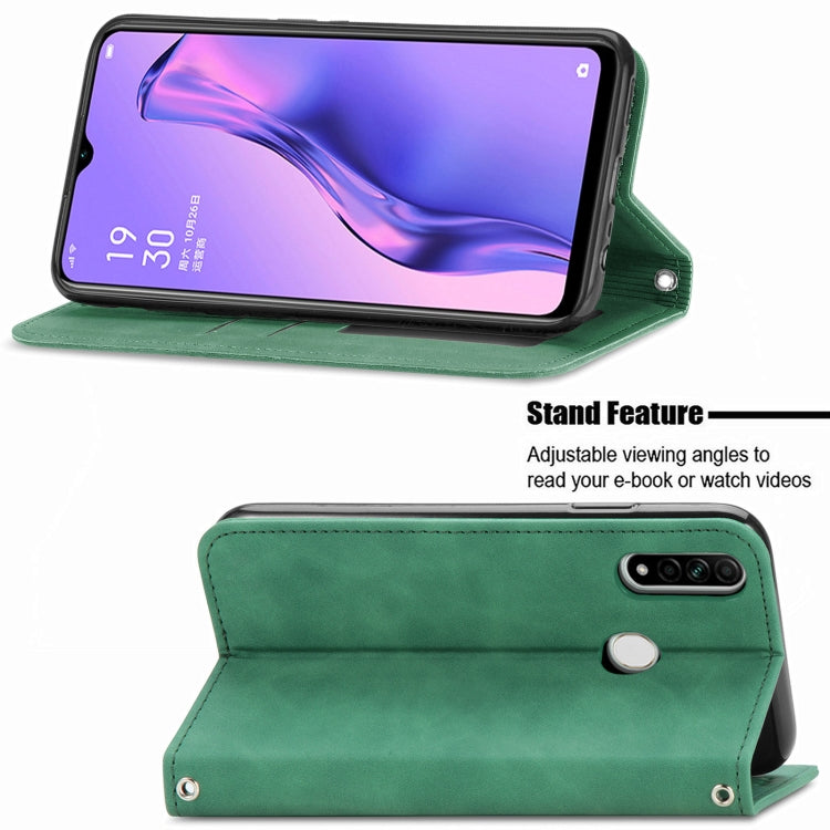 Retro Skin Feel Business Magnetic Horizontal Flip Leather Case With Holder & Card Slots & Wallet & Photo Frame For OPPO A8