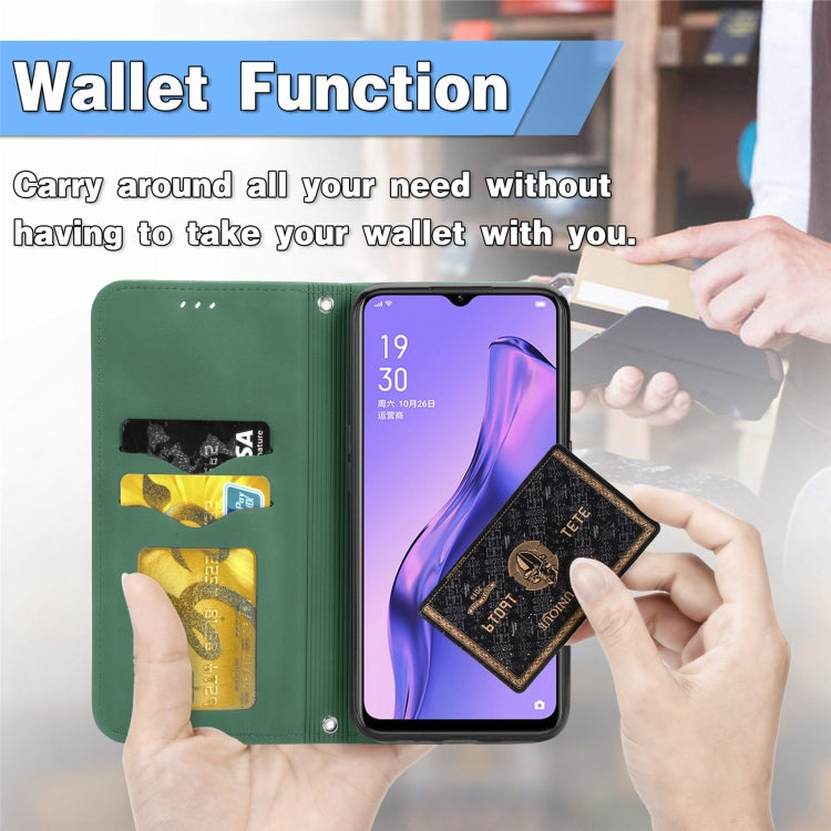 Retro Skin Feel Business Magnetic Horizontal Flip Leather Case With Holder & Card Slots & Wallet & Photo Frame For OPPO A8
