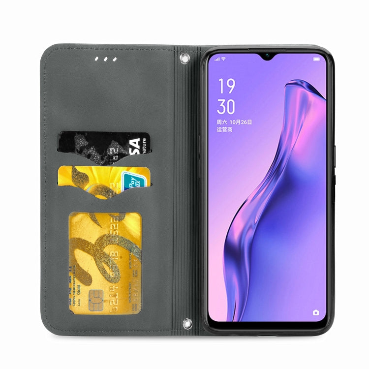 Retro Skin Feel Business Magnetic Horizontal Flip Leather Case With Holder & Card Slots & Wallet & Photo Frame For OPPO A8