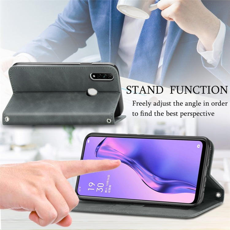 Retro Skin Feel Business Magnetic Horizontal Flip Leather Case With Holder & Card Slots & Wallet & Photo Frame For OPPO A8