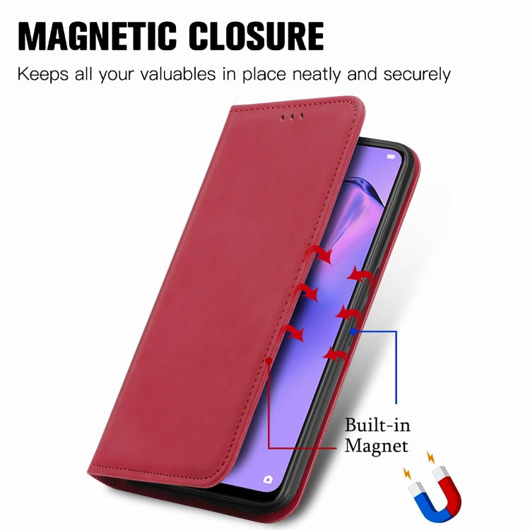 Retro Skin Feel Business Magnetic Horizontal Flip Leather Case With Holder & Card Slots & Wallet & Photo Frame For OPPO A8