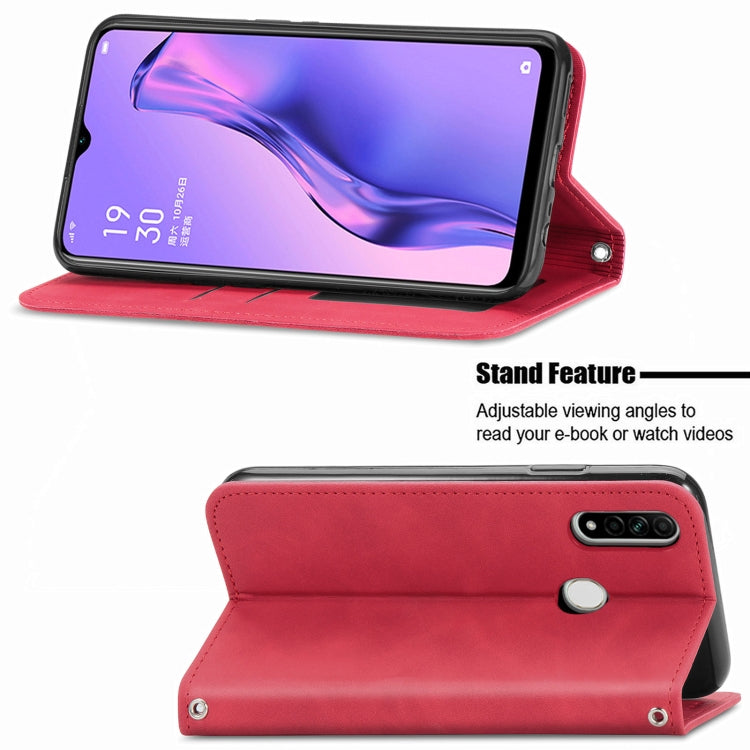 Retro Skin Feel Business Magnetic Horizontal Flip Leather Case With Holder & Card Slots & Wallet & Photo Frame For OPPO A8