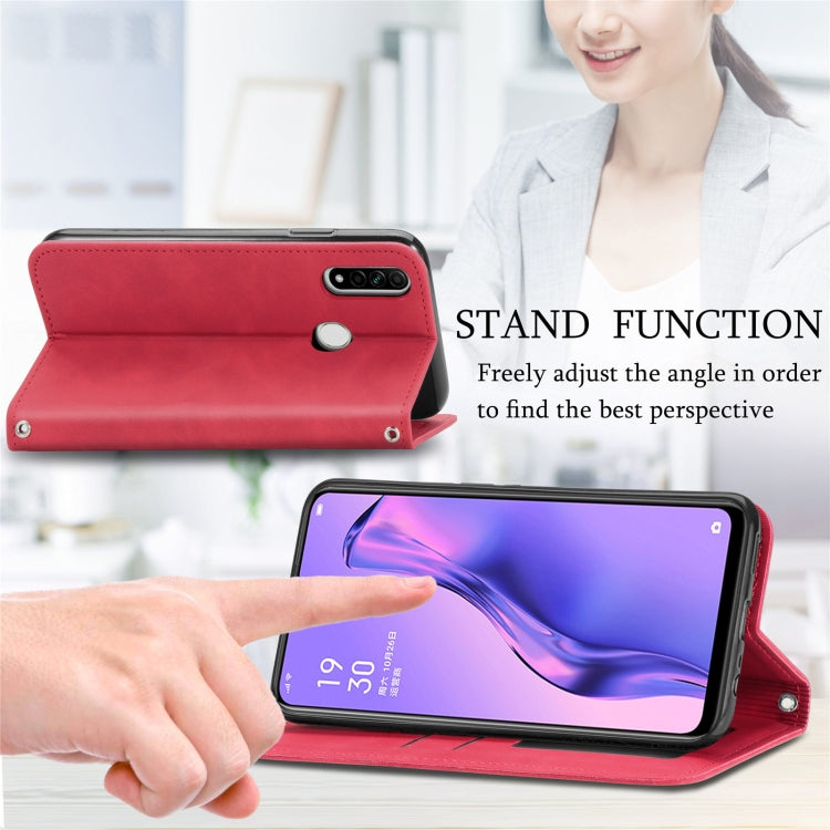Retro Skin Feel Business Magnetic Horizontal Flip Leather Case With Holder & Card Slots & Wallet & Photo Frame For OPPO A8