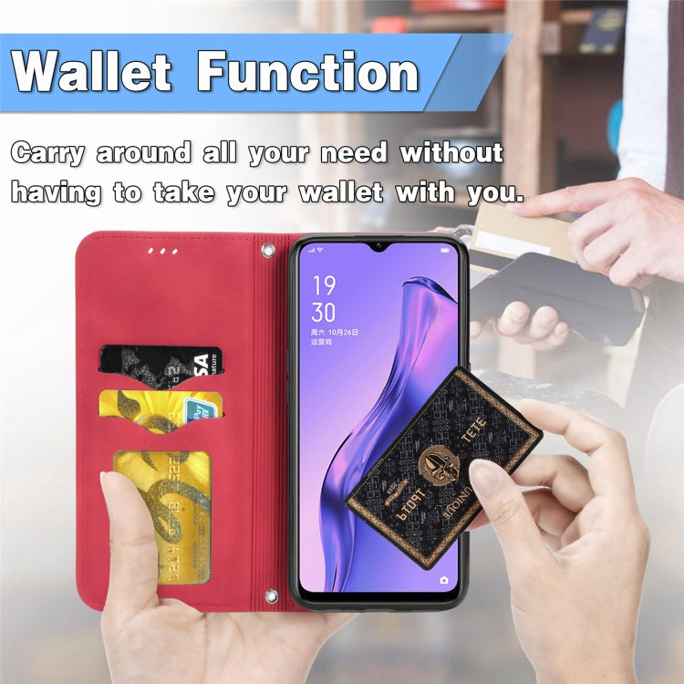 Retro Skin Feel Business Magnetic Horizontal Flip Leather Case With Holder & Card Slots & Wallet & Photo Frame For OPPO A8