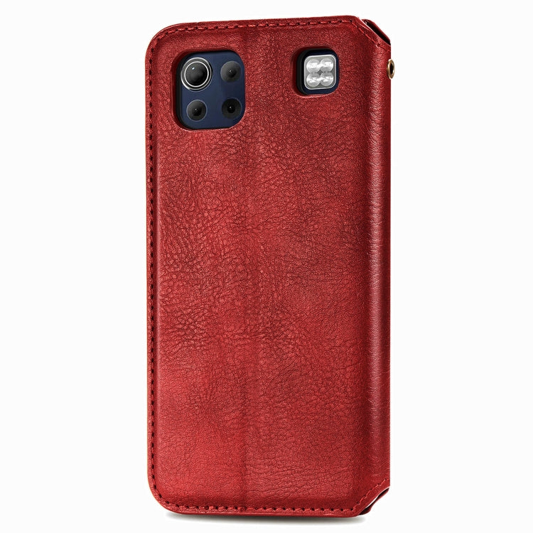 For LG K92 5G Cubic Grid Pressed Horizontal Flip Magnetic PU Leather Case with Holder & Card Slots & Wallet