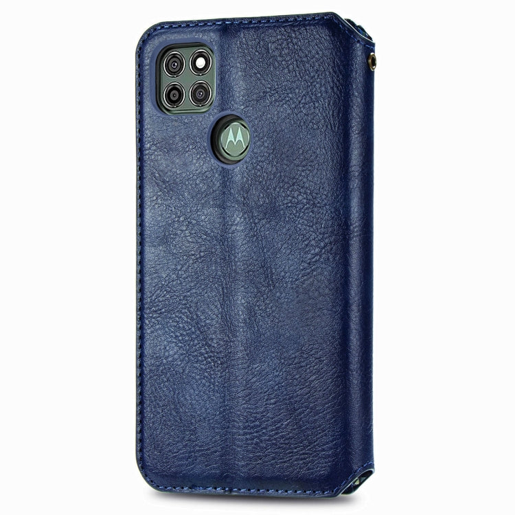 For Motorola G9 power Cubic Grid Pressed Horizontal Flip Magnetic PU Leather Case with Holder & Card Slots & Wallet