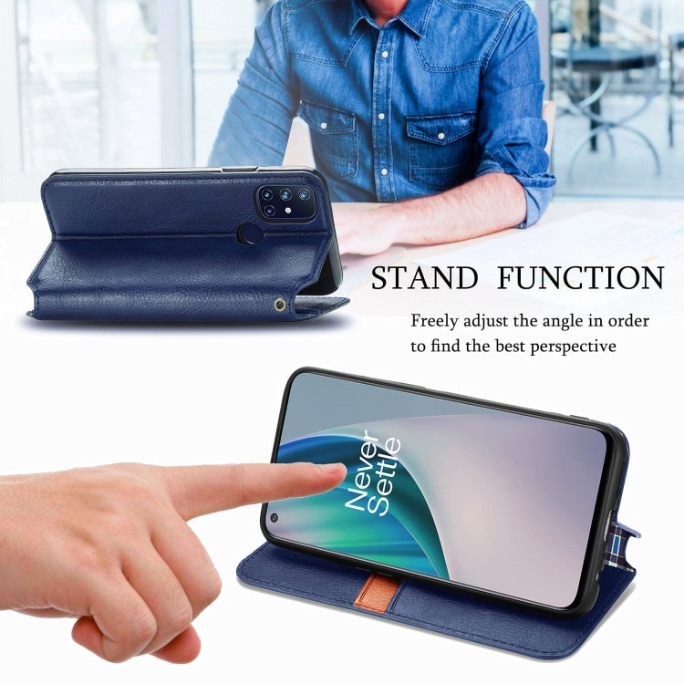 For OnePlus N10 Cubic Grid Pressed Horizontal Flip Magnetic PU Leather Case with Holder & Card Slots & Wallet