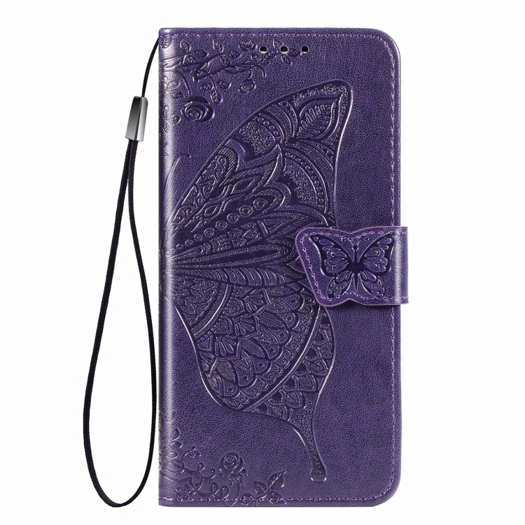 For OnePlus Nord N10 5G Butterfly Love Flower Embossed Horizontal Flip Leather Case with Bracket / Card Slot / Wallet / Lanyard