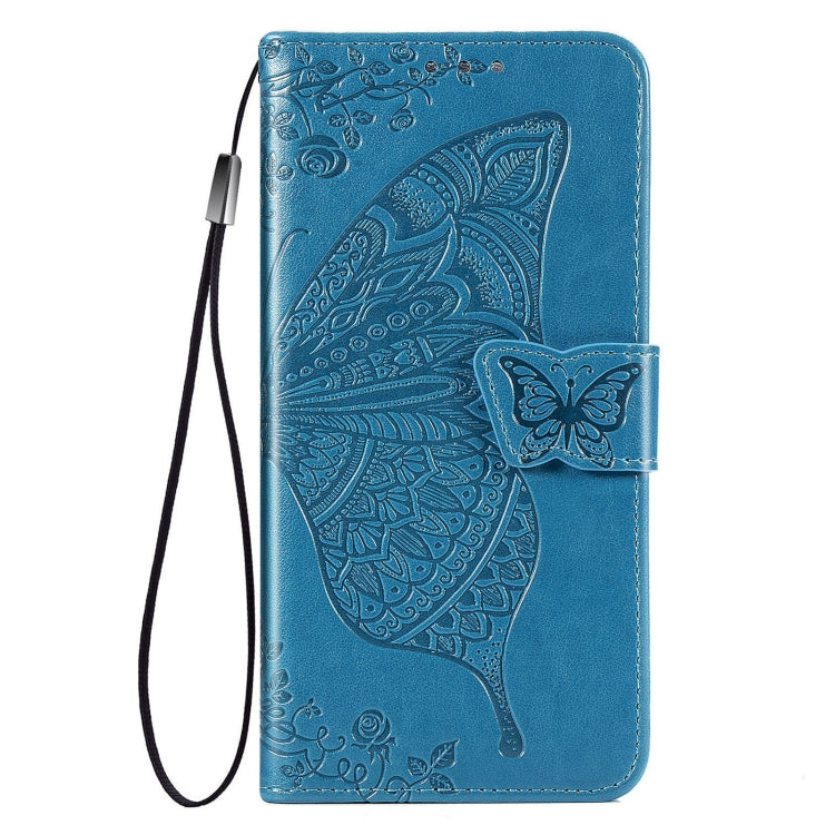 For vivo Y73s Butterfly Love Flower Embossed Horizontal Flip Leather Case with Bracket / Card Slot / Wallet / Lanyard