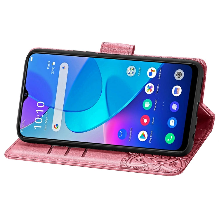 For vivo Y20 Butterfly Love Flower Embossed Horizontal Flip Leather Case with Bracket / Card Slot / Wallet / Lanyard