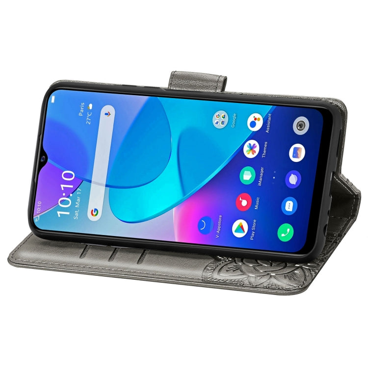 For vivo Y20 Butterfly Love Flower Embossed Horizontal Flip Leather Case with Bracket / Card Slot / Wallet / Lanyard