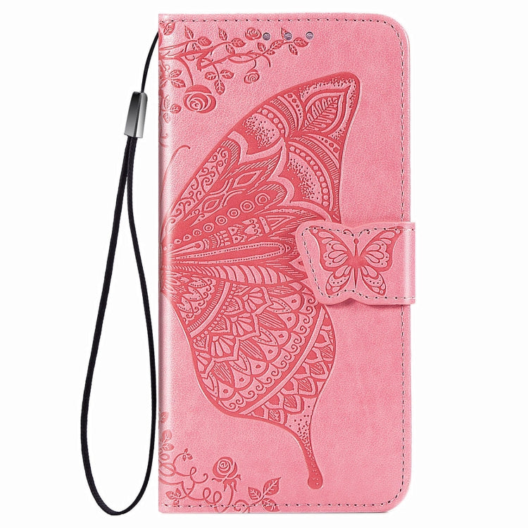 For OPPO A15 Butterfly Love Flower Embossed Horizontal Flip Leather Case with Bracket / Card Slot / Wallet / Lanyard