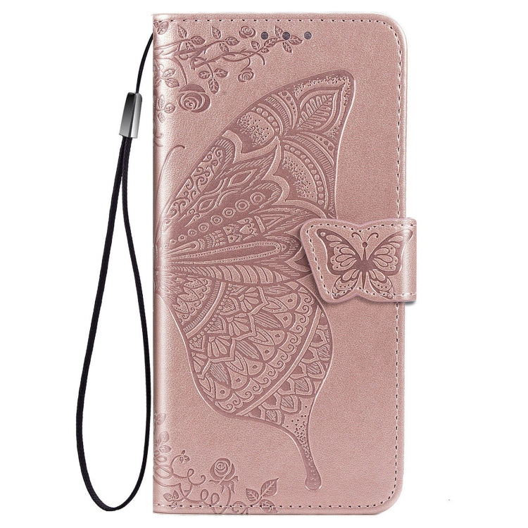 For Arrows NX9 F-52A Butterfly Love Flower Embossed Horizontal Flip Leather Case with Bracket / Card Slot / Wallet / Lanyard