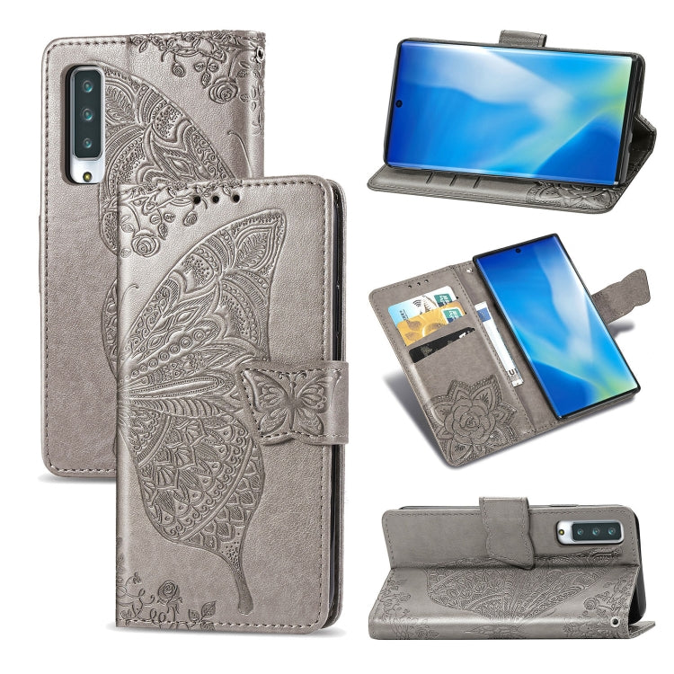 For Arrows NX9 F-52A Butterfly Love Flower Embossed Horizontal Flip Leather Case with Bracket / Card Slot / Wallet / Lanyard