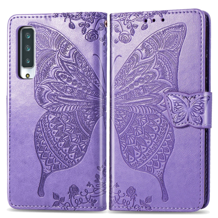 For Arrows NX9 F-52A Butterfly Love Flower Embossed Horizontal Flip Leather Case with Bracket / Card Slot / Wallet / Lanyard