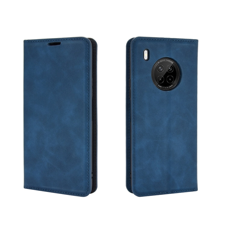 For Huawei Y9A / Enjoy 20 Plus 5G Retro-skin Business Magnetic Suction Leather Case with Holder & Card Slots & Wallet