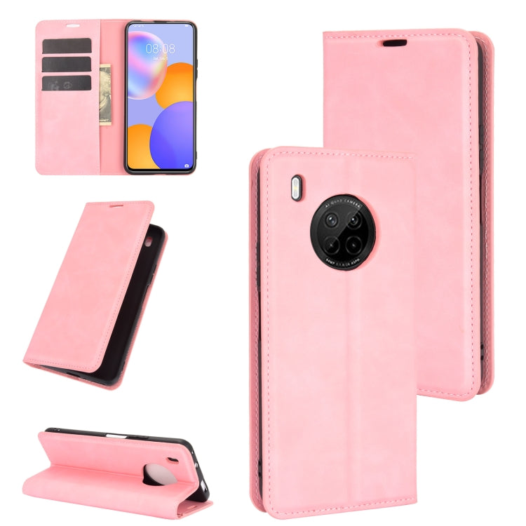 For Huawei Y9A / Enjoy 20 Plus 5G Retro-skin Business Magnetic Suction Leather Case with Holder & Card Slots & Wallet