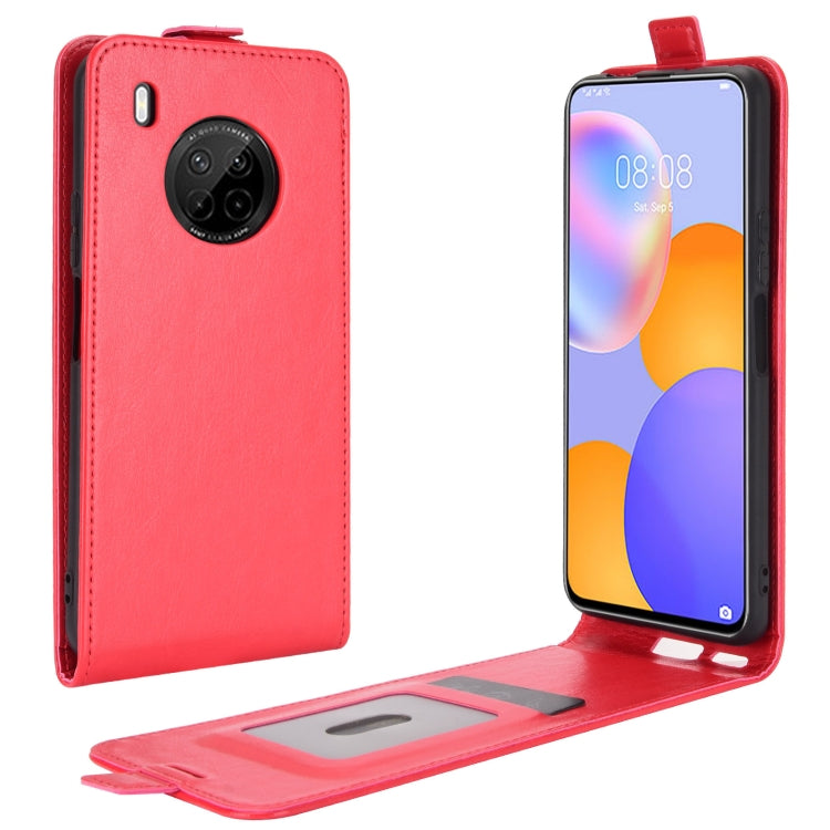 For Huawei Y9a / Enjoy 20 Plus 5G R64 Texture Single Vertical Flip Leather Case with Card Slots & Photo Frame