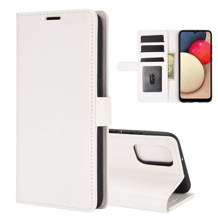 For Samsung Galaxy A02s (EU Version) R64 Texture Single Horizontal Flip Protective Case with Holder & Card Slots & Wallet& Photo Frame