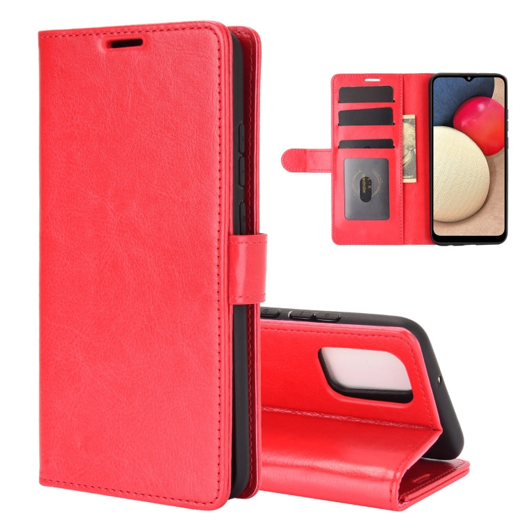 For Samsung Galaxy A02s (EU Version) R64 Texture Single Horizontal Flip Protective Case with Holder & Card Slots & Wallet& Photo Frame