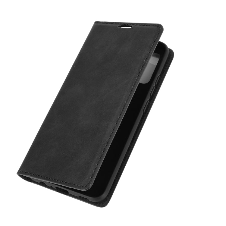 For Samsung Galaxy A02s (EU Version) Retro-skin Business Magnetic Suction Leather Case with Holder & Card Slots & Wallet
