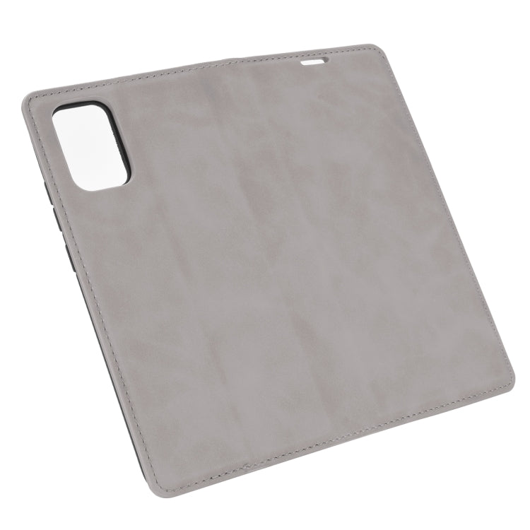 For Samsung Galaxy A02s (EU Version) Retro-skin Business Magnetic Suction Leather Case with Holder & Card Slots & Wallet