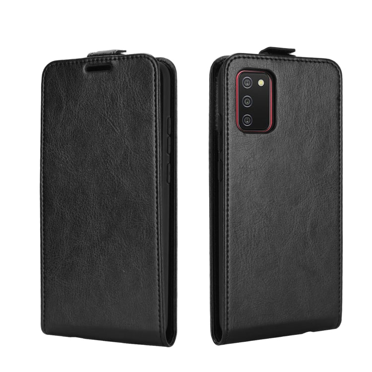 For Samsung Galaxy A02s (EU Version) R64 Texture Single Vertical Flip Leather Protective Case with Card Slots & Photo Frame
