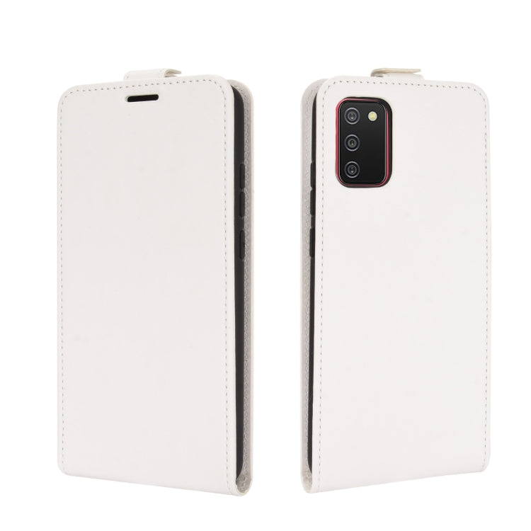 For Samsung Galaxy A02s (EU Version) R64 Texture Single Vertical Flip Leather Protective Case with Card Slots & Photo Frame