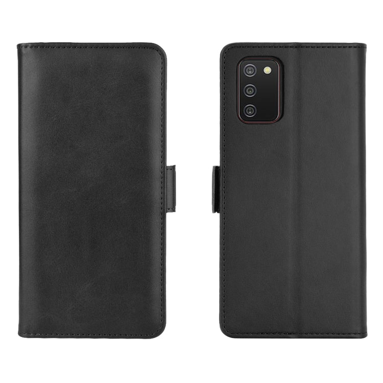 For Samsung Galaxy A02s (EU Version) Dual-side Magnetic Buckle Horizontal Flip Leather Case with Holder & Card Slots & Wallet