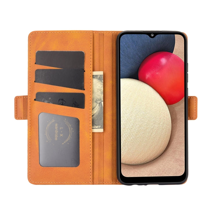 For Samsung Galaxy A02s (EU Version) Dual-side Magnetic Buckle Horizontal Flip Leather Case with Holder & Card Slots & Wallet