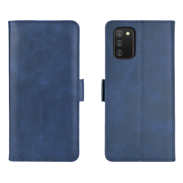For Samsung Galaxy A02s (EU Version) Dual-side Magnetic Buckle Horizontal Flip Leather Case with Holder & Card Slots & Wallet