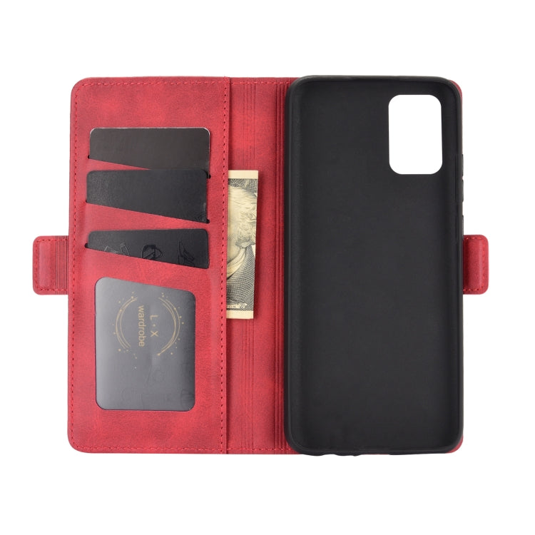 For Samsung Galaxy A02s (EU Version) Dual-side Magnetic Buckle Horizontal Flip Leather Case with Holder & Card Slots & Wallet