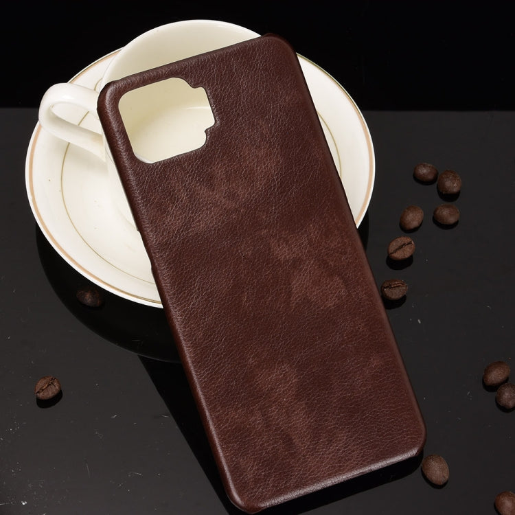 For OPPO F17 / A73 2020 Shockproof Litchi Texture PC + PU Case