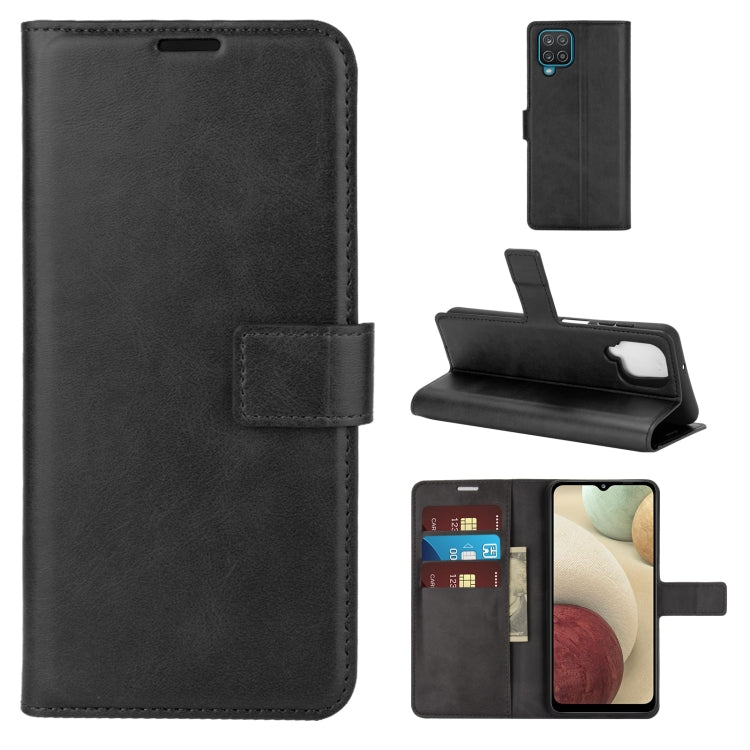 Retro Calf Pattern Buckle Horizontal Flip Leather Case with Holder & Card Slots & Wallet For Samsung Galaxy A12
