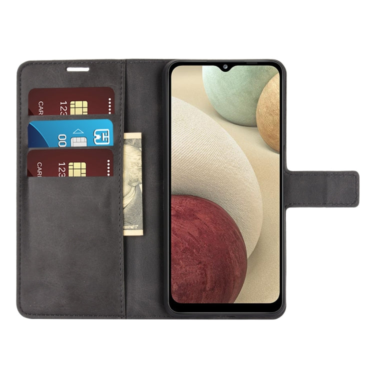 Retro Calf Pattern Buckle Horizontal Flip Leather Case with Holder & Card Slots & Wallet For Samsung Galaxy A12