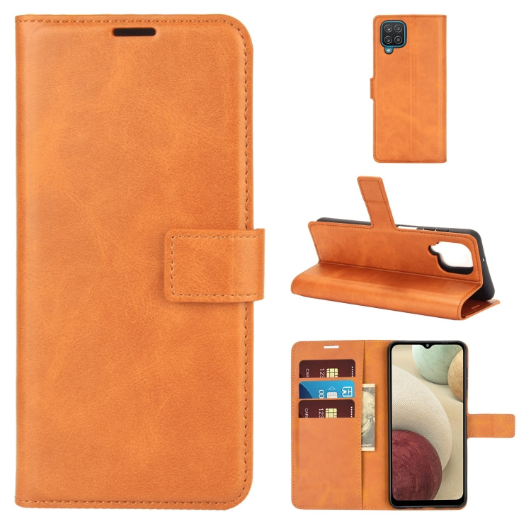 Retro Calf Pattern Buckle Horizontal Flip Leather Case with Holder & Card Slots & Wallet For Samsung Galaxy A12