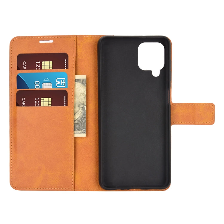 Retro Calf Pattern Buckle Horizontal Flip Leather Case with Holder & Card Slots & Wallet For Samsung Galaxy A12