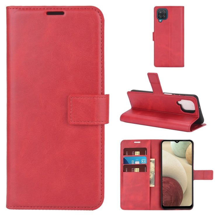 Retro Calf Pattern Buckle Horizontal Flip Leather Case with Holder & Card Slots & Wallet For Samsung Galaxy A12